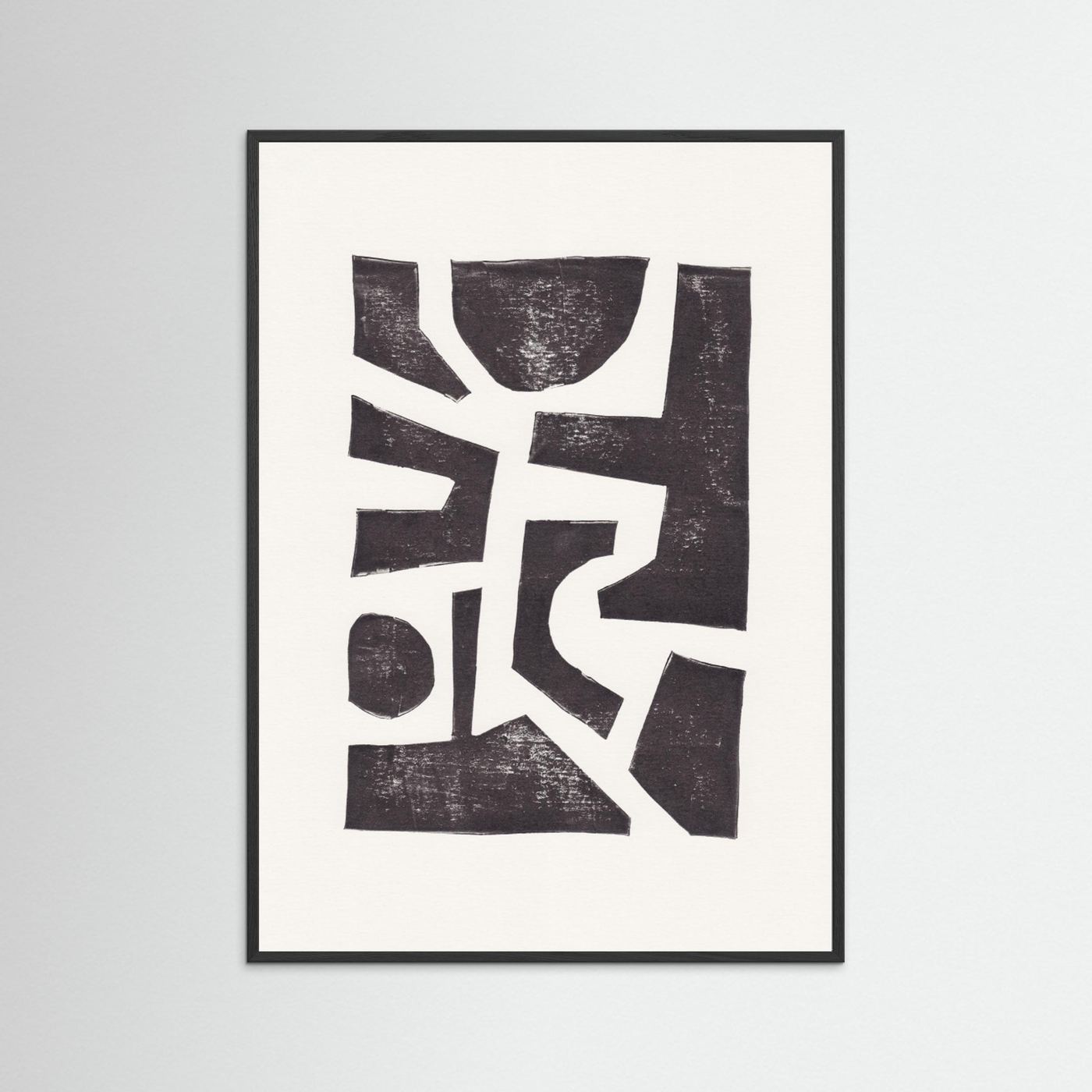 Linocut Abstract #5 by Alisa Galitsyna