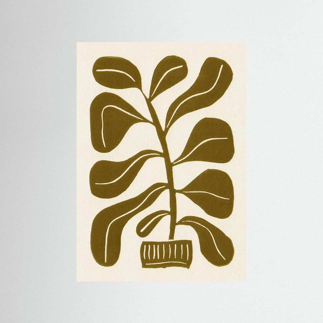 Linocut Houseplant #2 by Alisa Galitsyna