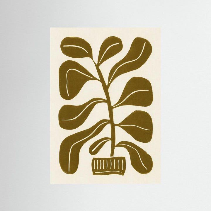 Linocut Houseplant #2 by Alisa Galitsyna