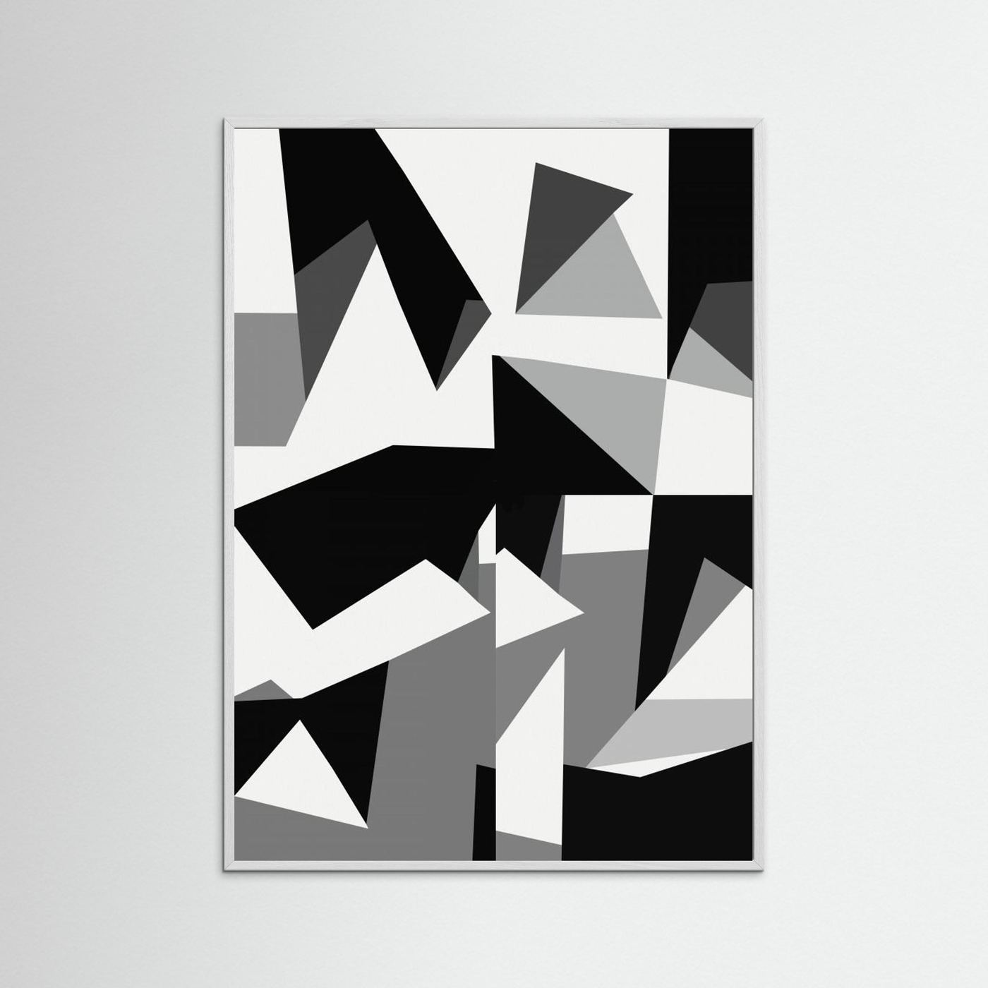 Black And White Triangles 02 by Little Dean