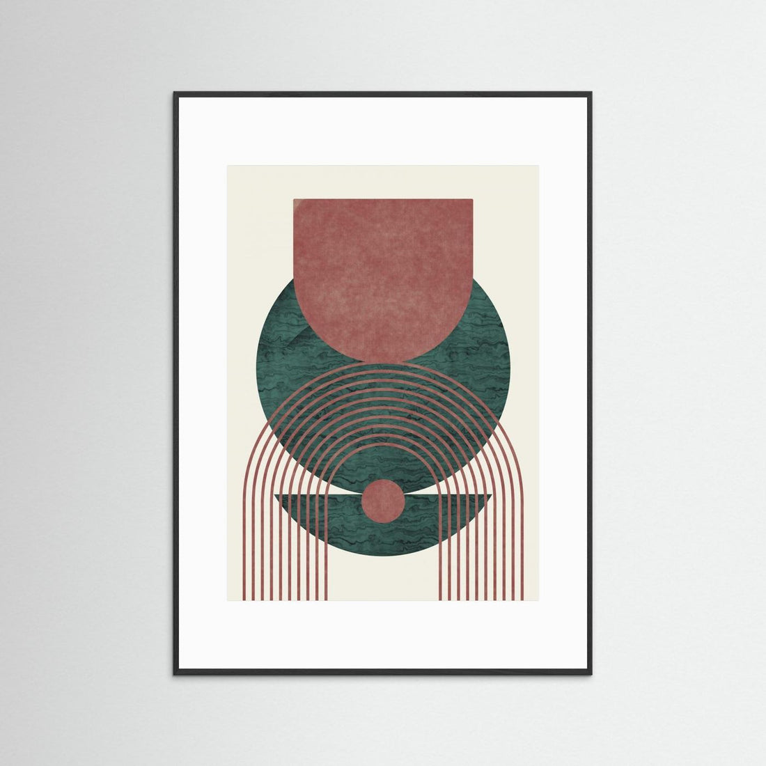 Aquamarine Marble Geometric Design by Little Dean