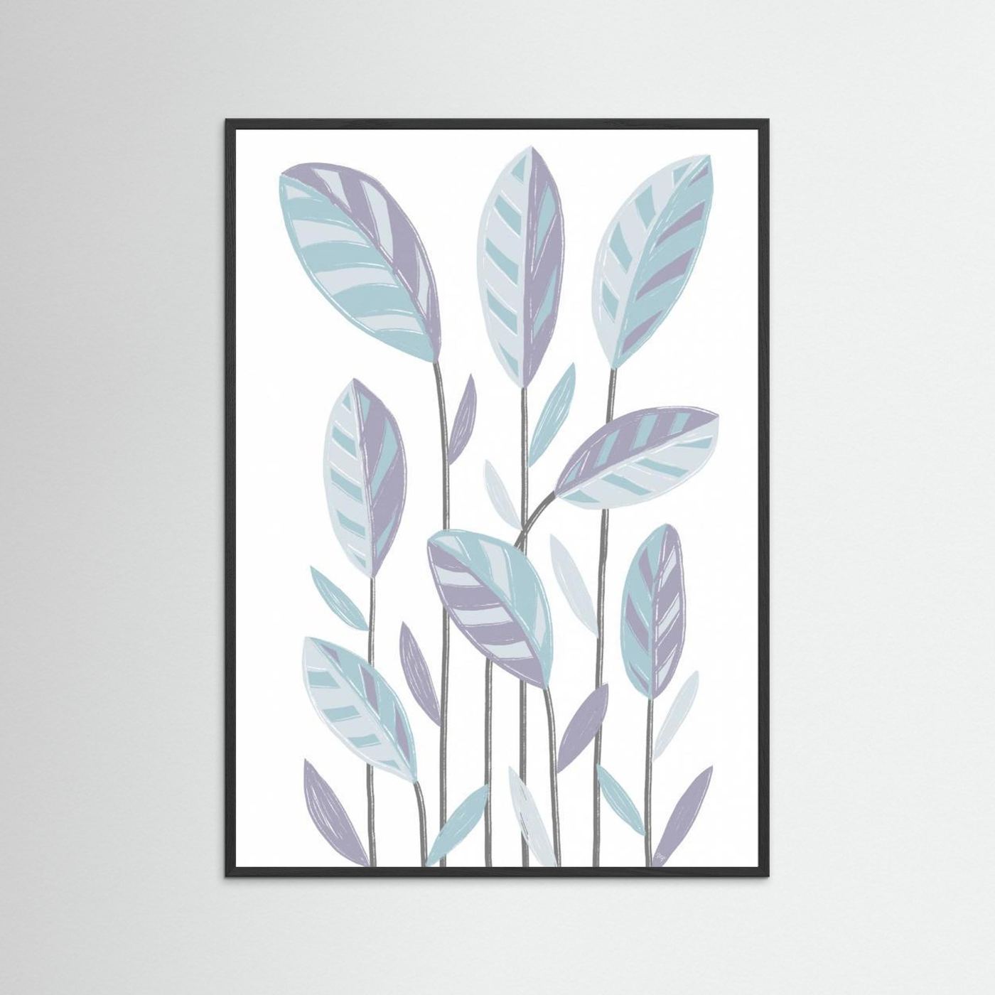 Funky Plants Blue by Martina