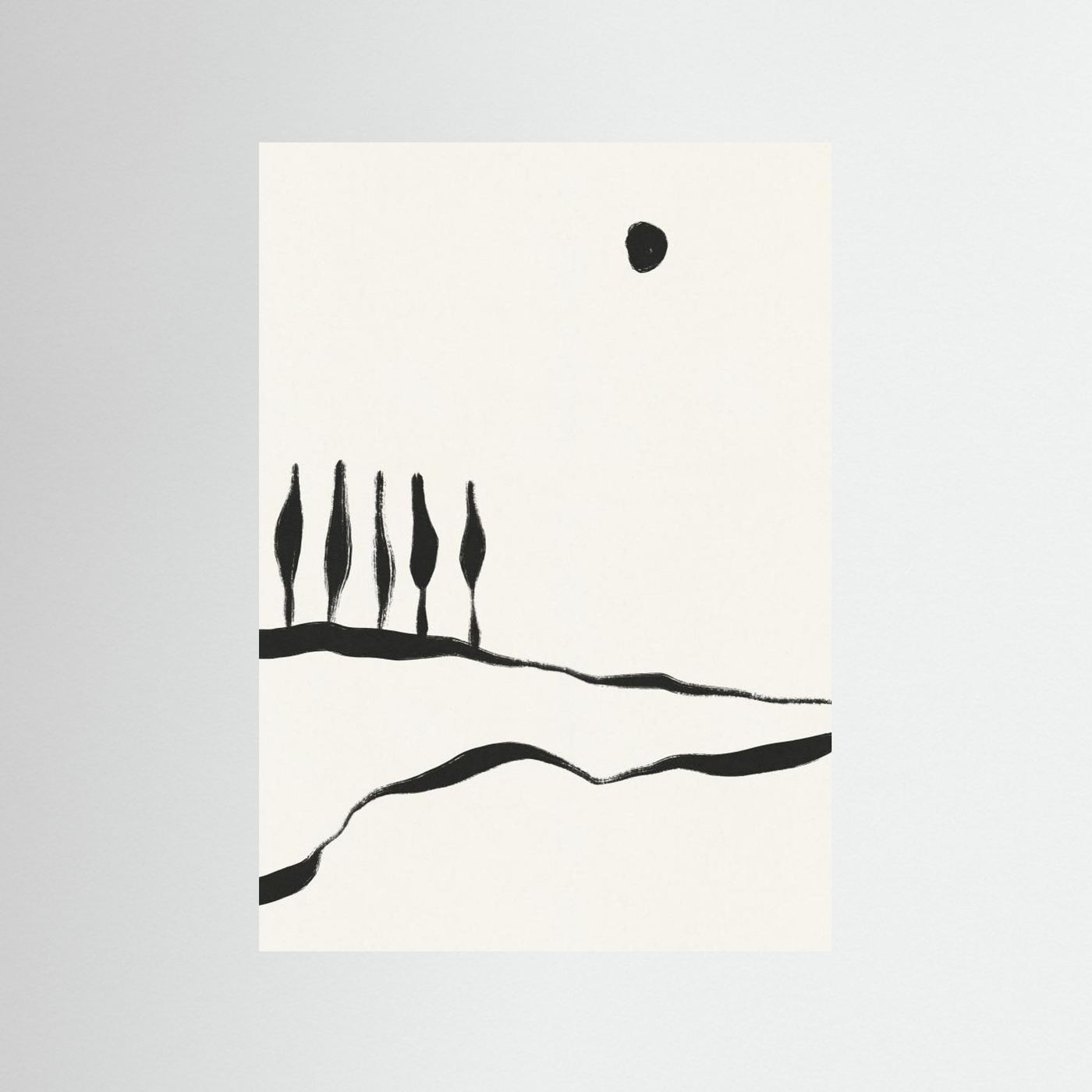 Minimal Line Landscape #1 by Alisa Galitsyna