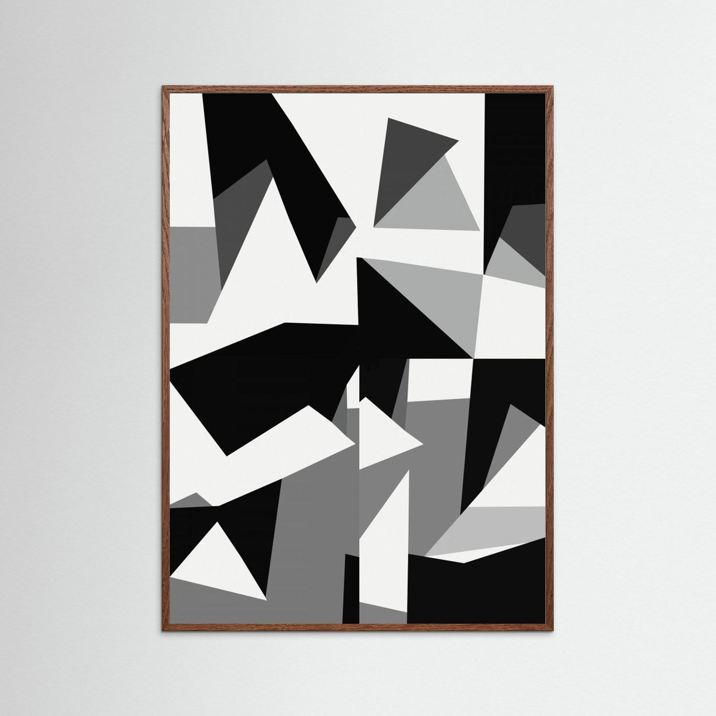 Black And White Triangles 02 by Little Dean