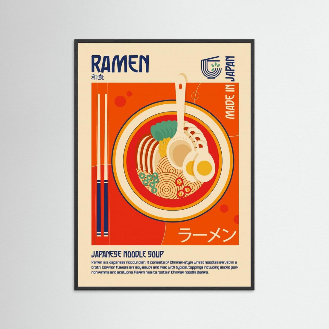 Ramen Japanese Food Print by Retrodrome