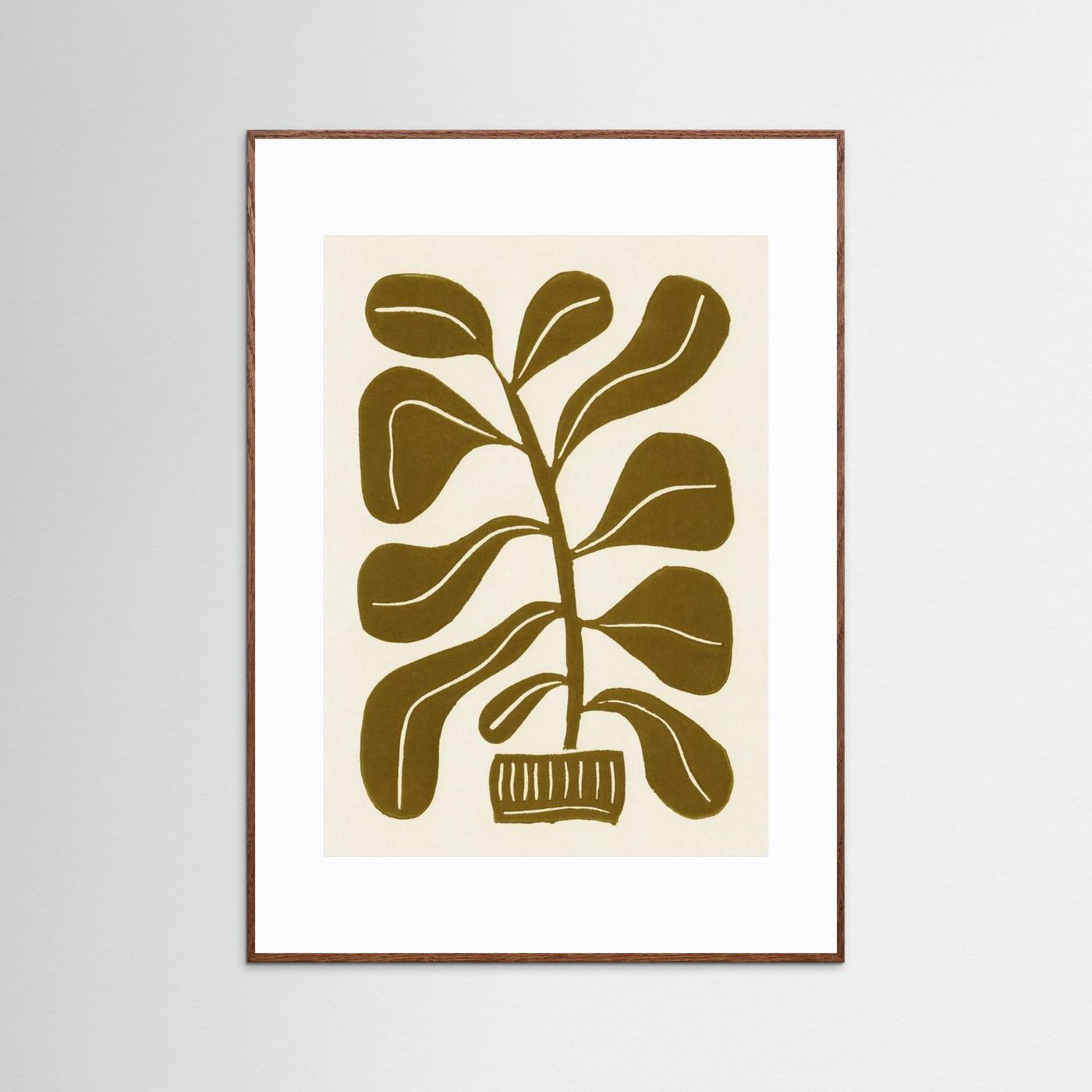 Linocut Houseplant #2 by Alisa Galitsyna