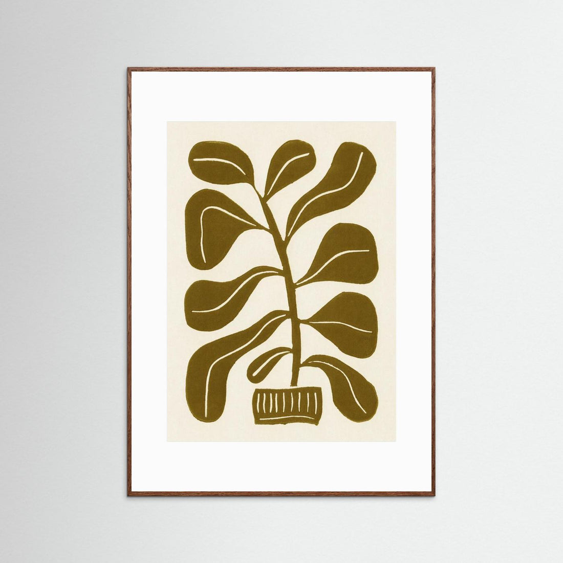 Linocut Houseplant #2 by Alisa Galitsyna
