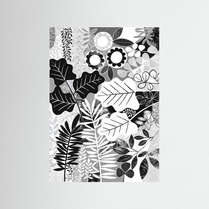 Modern Botanical / Black &amp; White by Susan Black