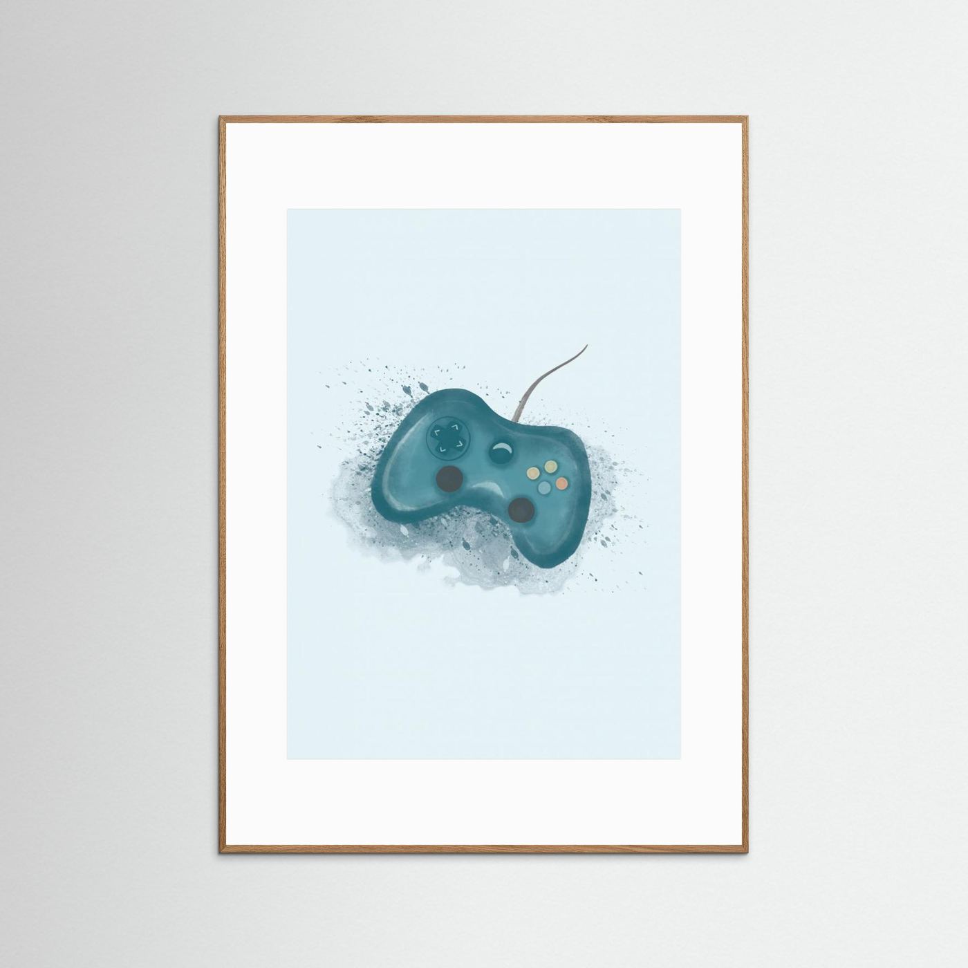Gamer Splash Blue by Aminah Eleonora