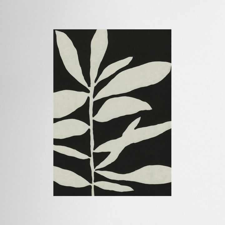 Linocut Branch #3 / White &amp; Black by Alisa Galitsyna