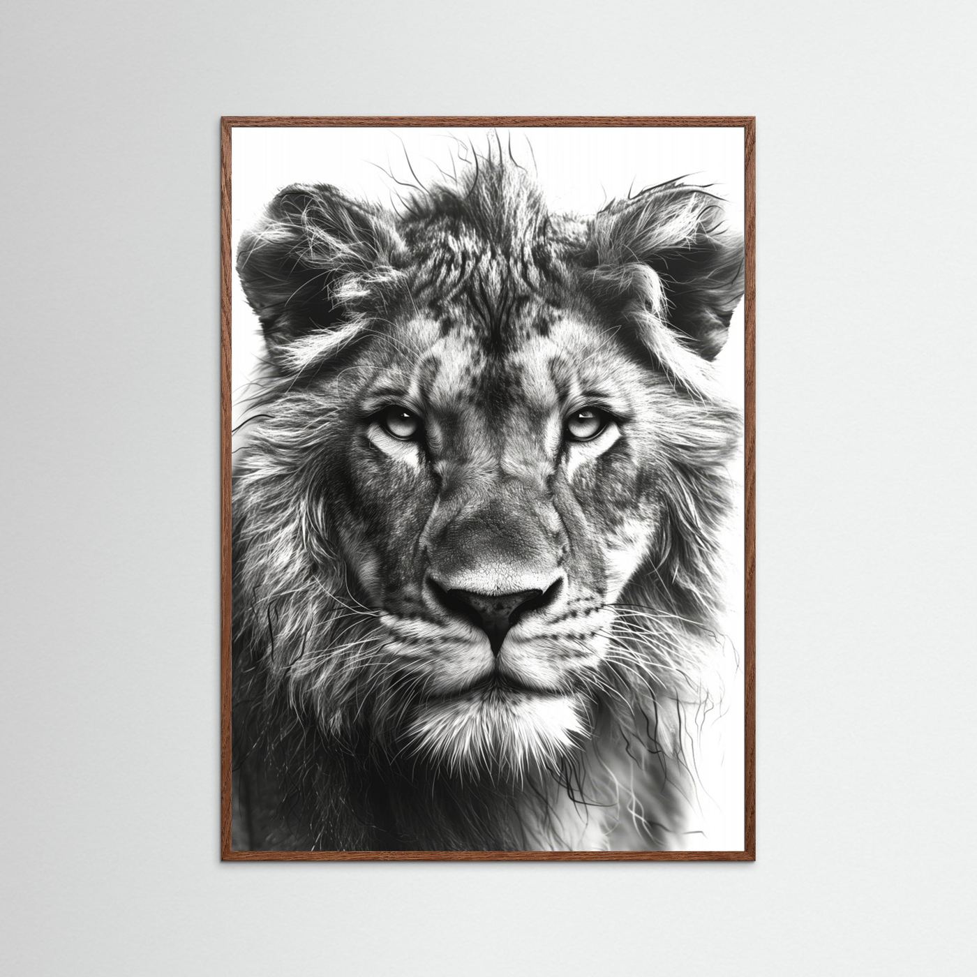 Lion Black and White by Justyna Jaszke