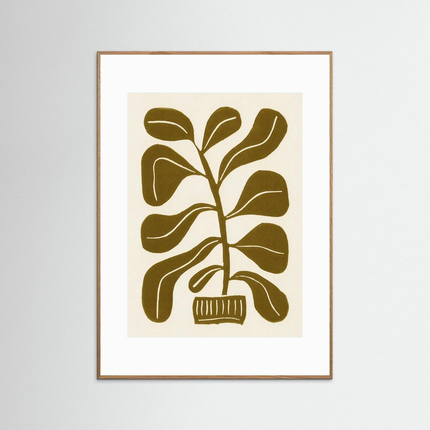 Linocut Houseplant #2 by Alisa Galitsyna