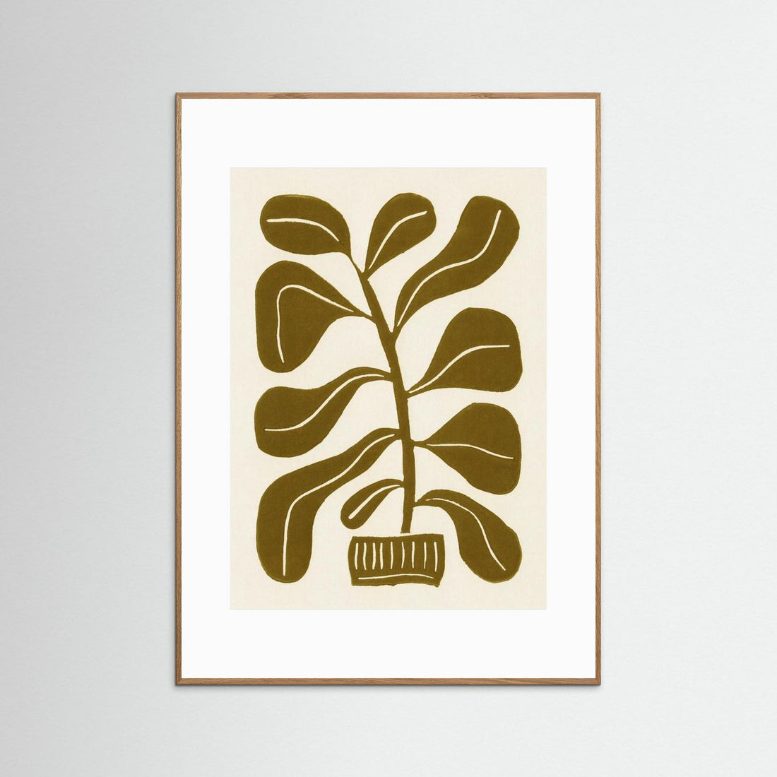 Linocut Houseplant #2 by Alisa Galitsyna