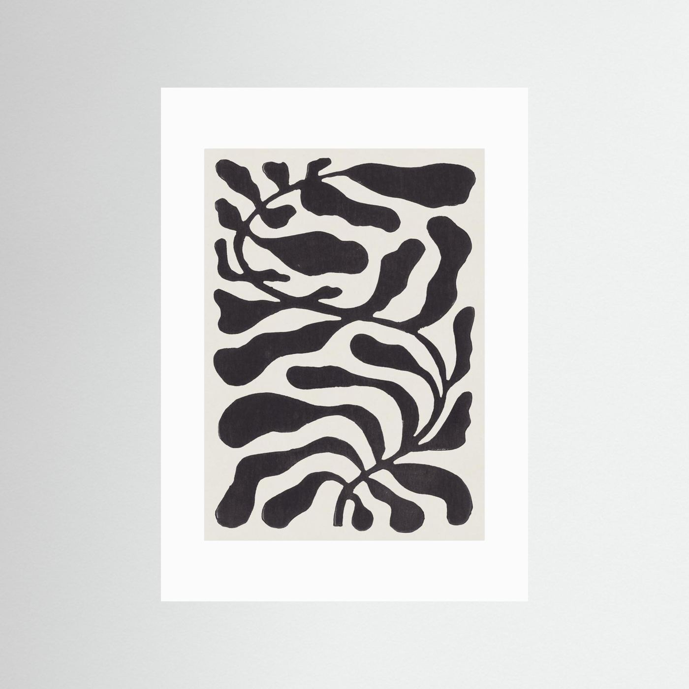 One Hundred-Leaved Plant #21 / Lino Print by Alisa Galitsyna