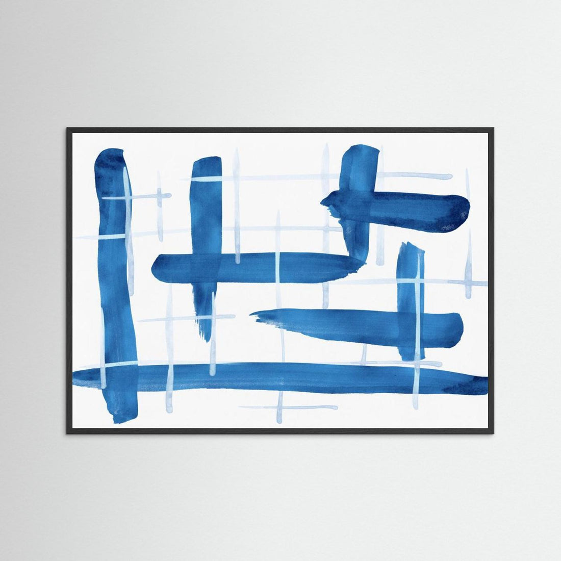 Abstract Lines Blue and White 04 by Amini54
