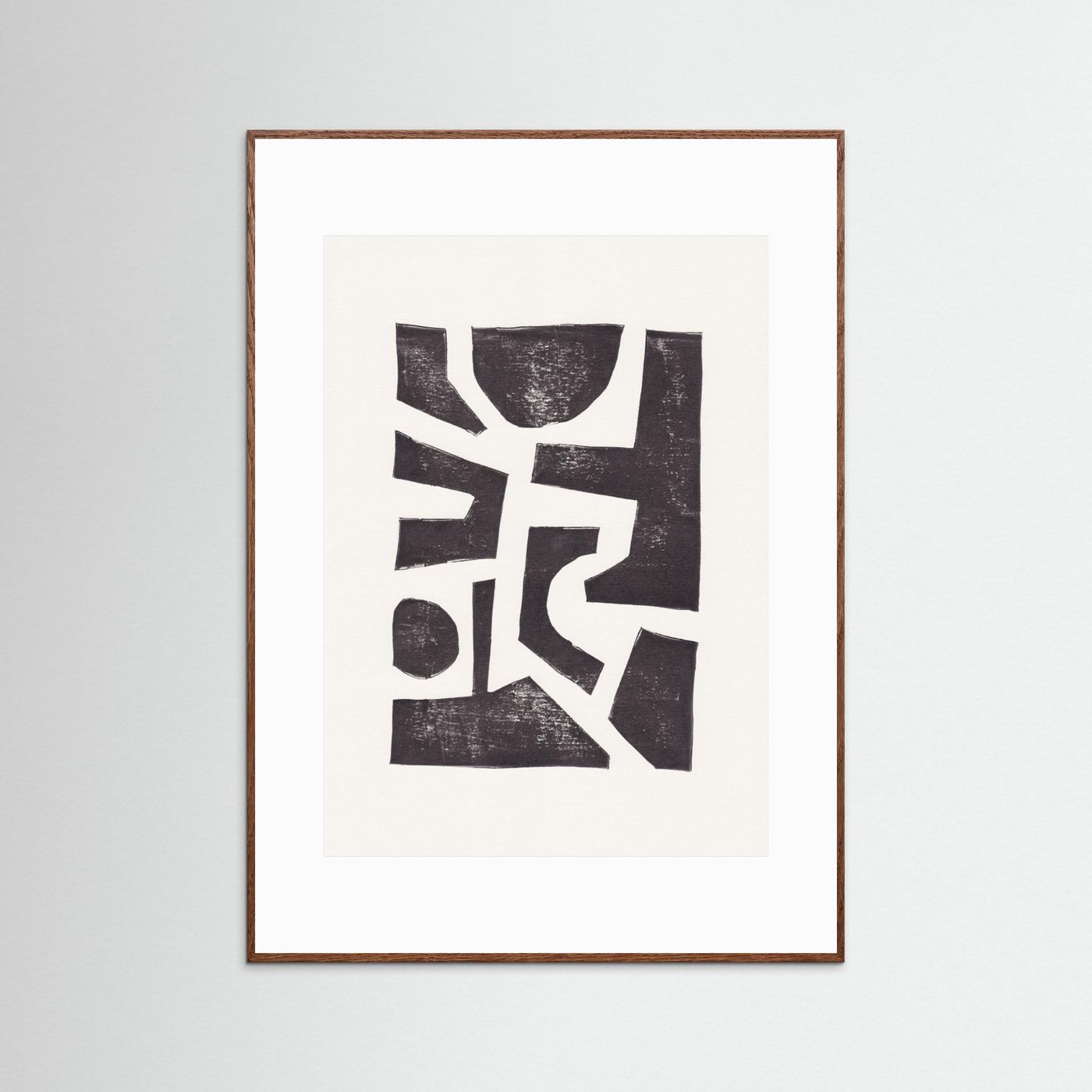 Linocut Abstract #5 by Alisa Galitsyna