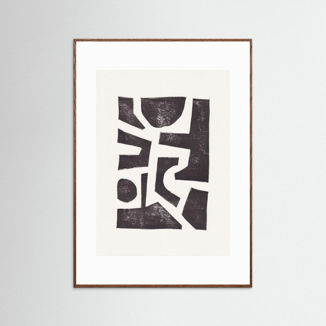 Linocut Abstract #5 by Alisa Galitsyna