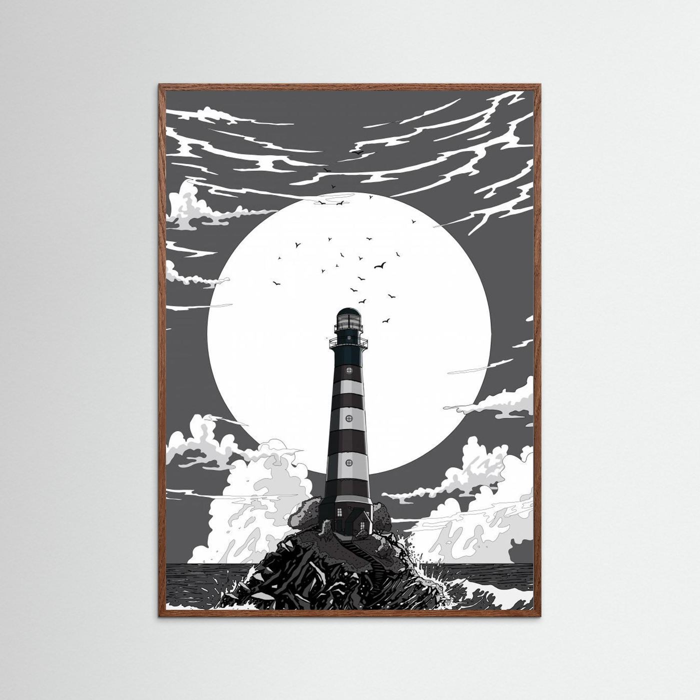 Lighthouse Black and White by Nicholas