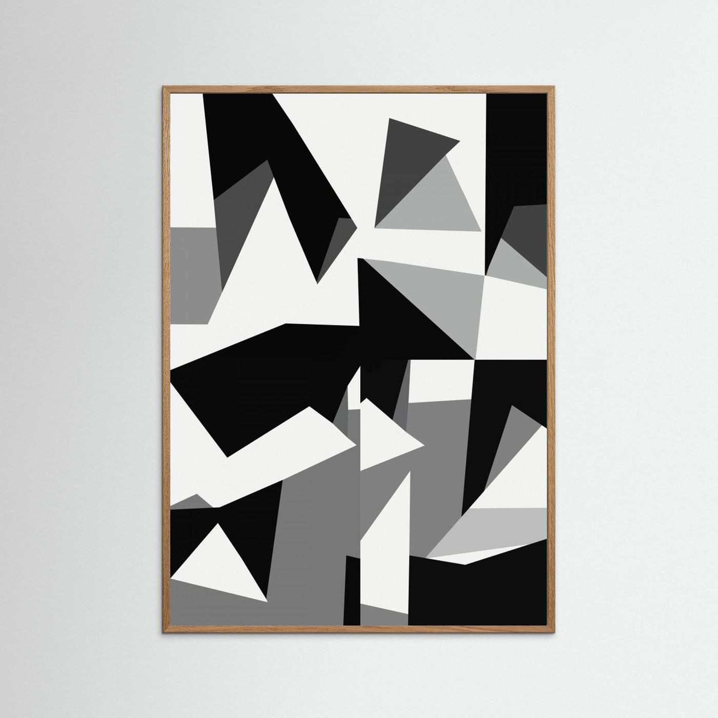 Black And White Triangles 02 by Little Dean