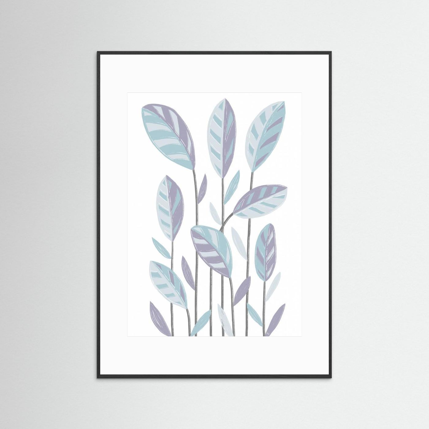 Funky Plants Blue by Martina