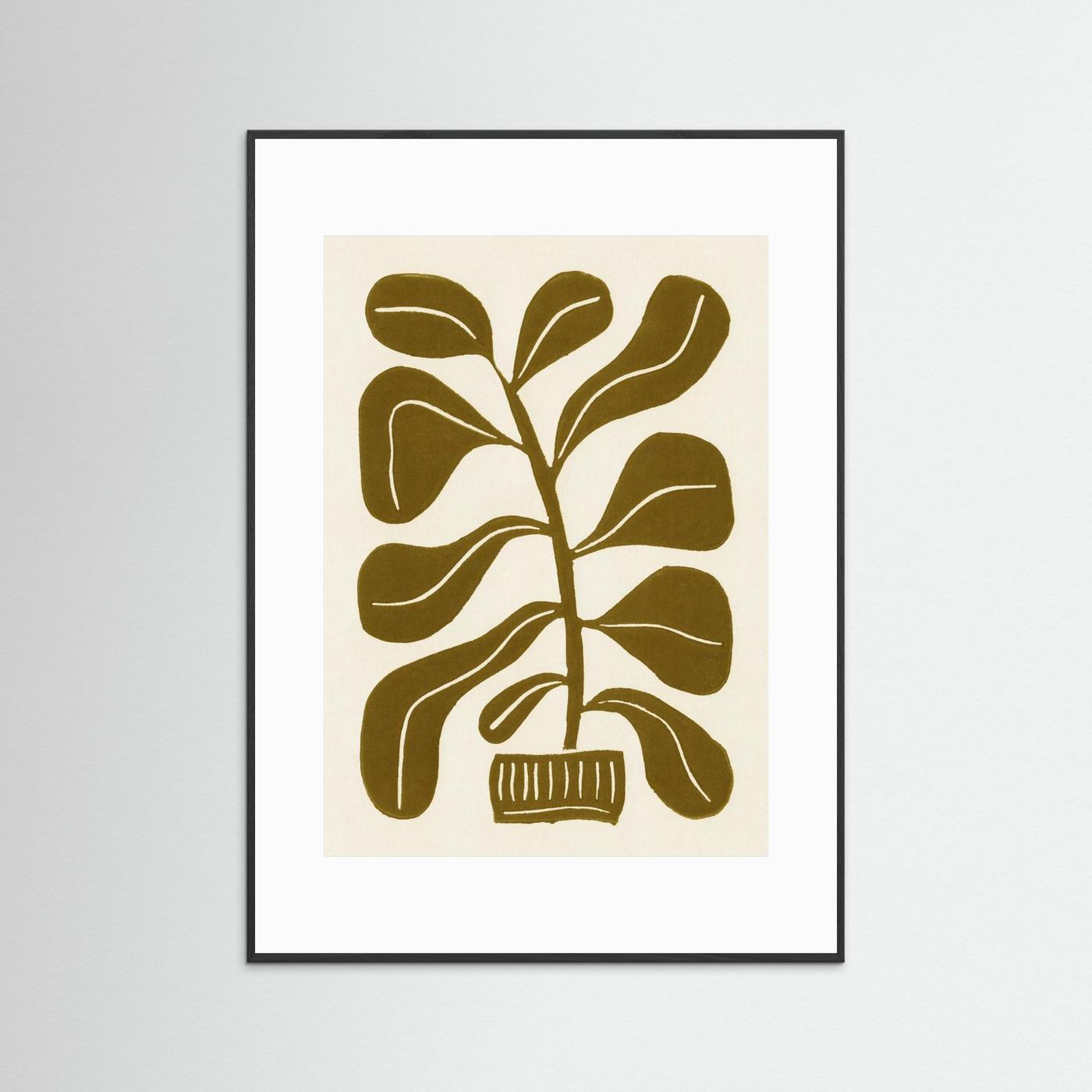 Linocut Houseplant #2 by Alisa Galitsyna