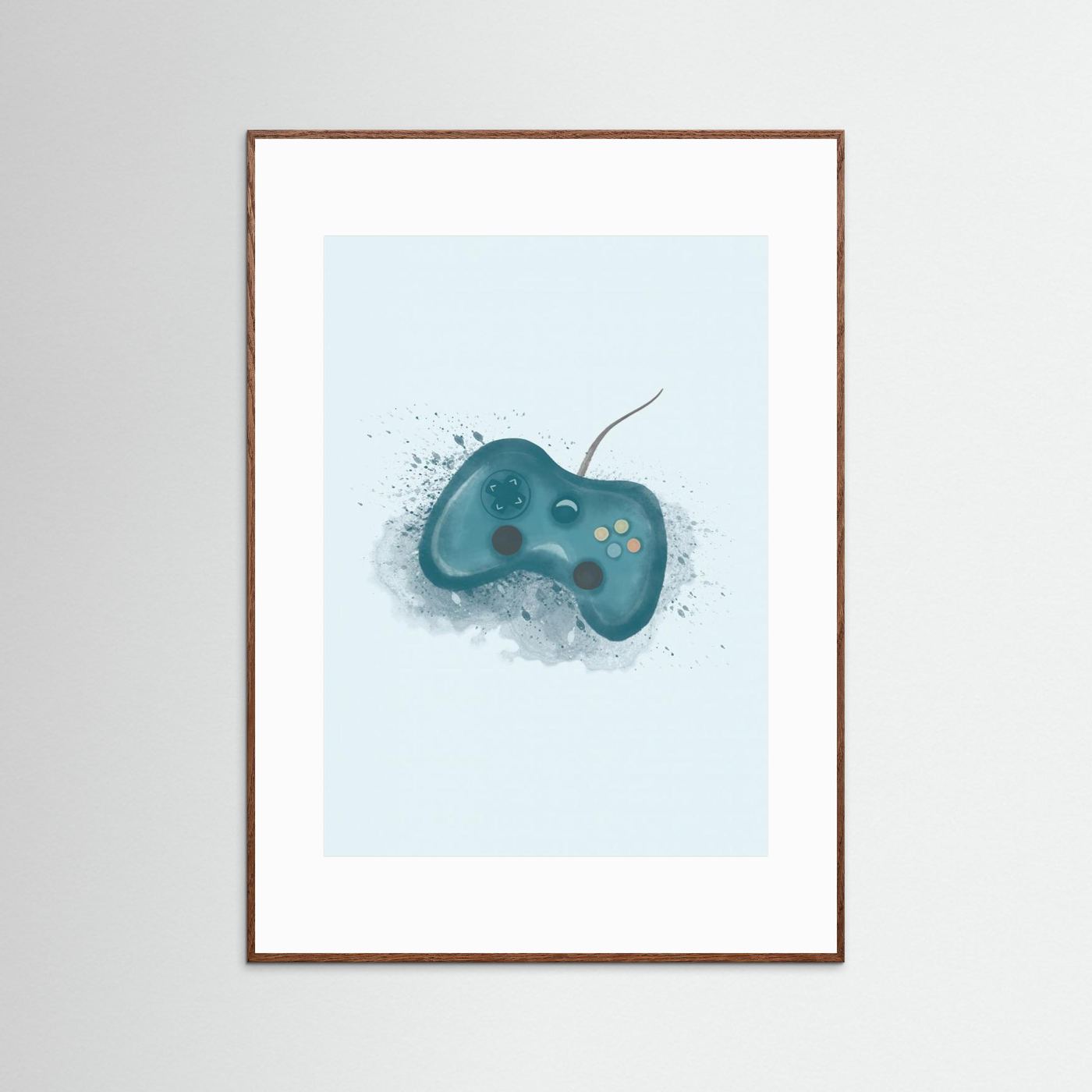 Gamer Splash Blue by Aminah Eleonora