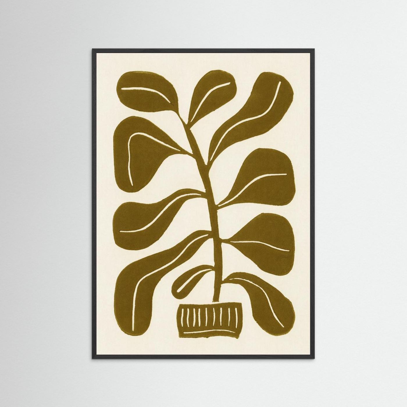 Linocut Houseplant #2 by Alisa Galitsyna