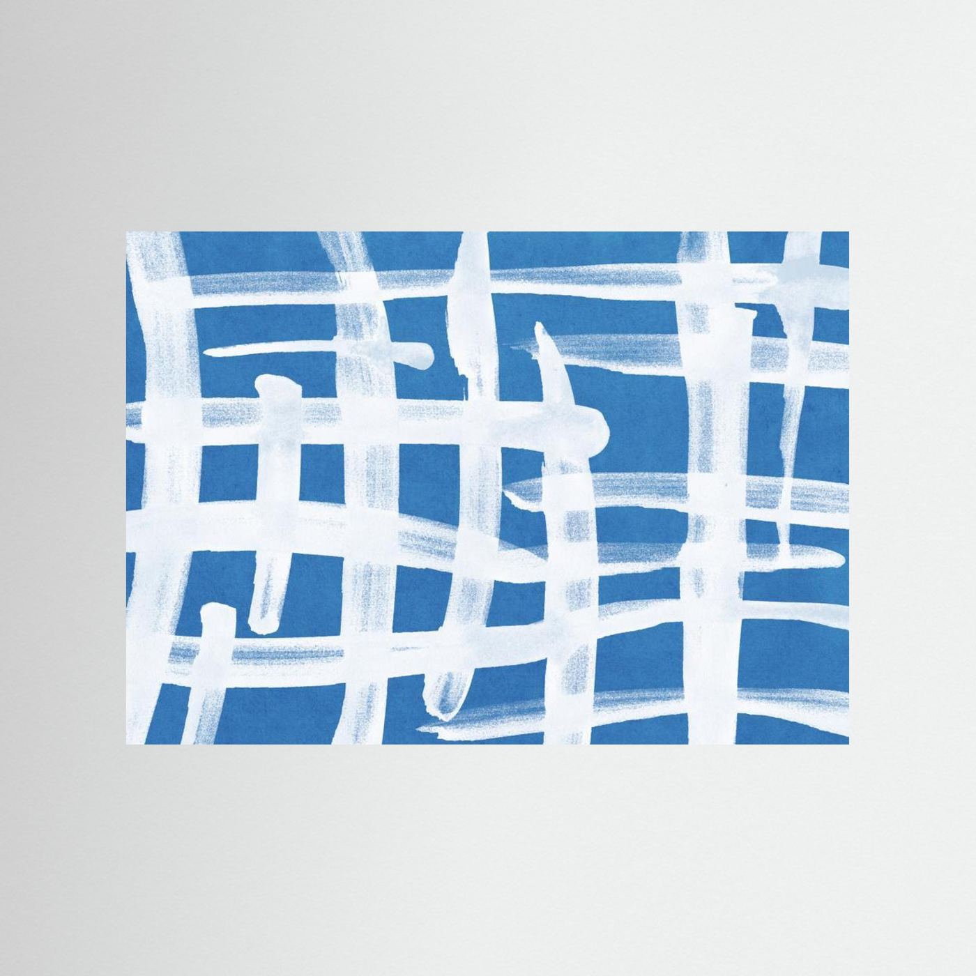 Abstract Lines Blue and White 02 by Amini54