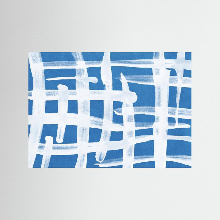 Abstract Lines Blue and White 02 by Amini54