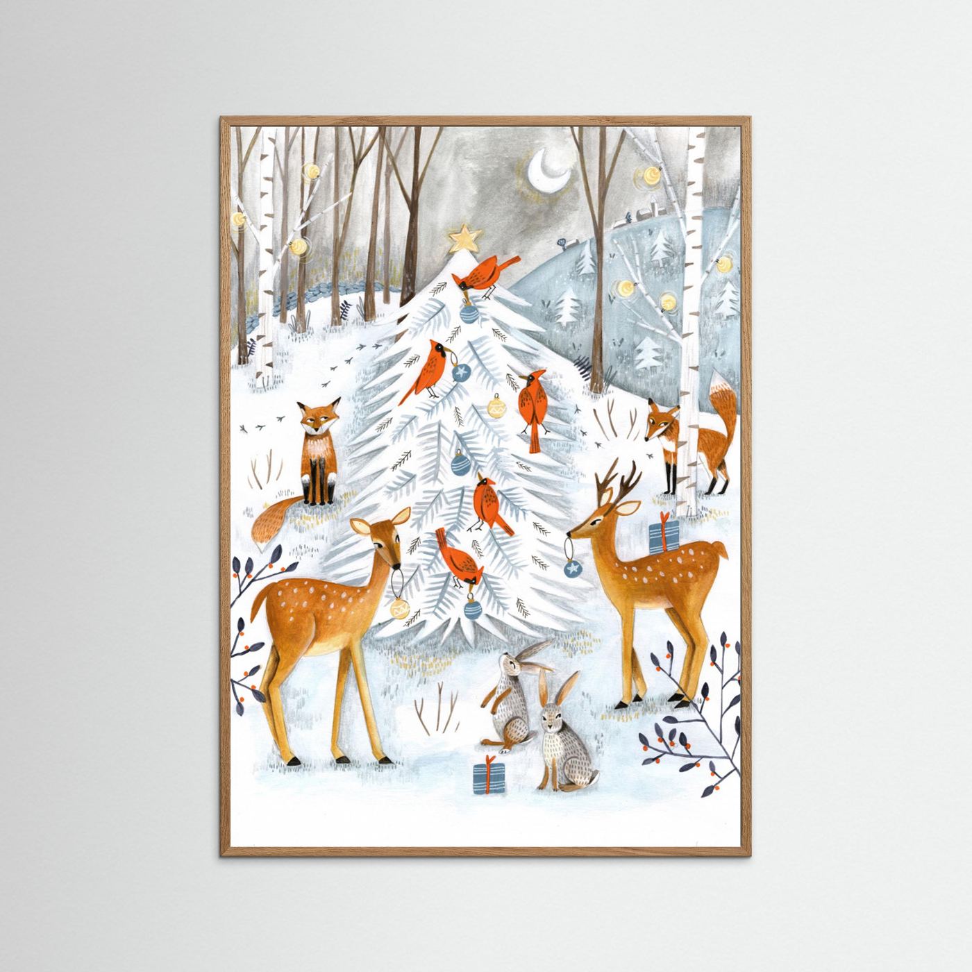 Christmas in the winter animal forest by Caroline Bonne Müller