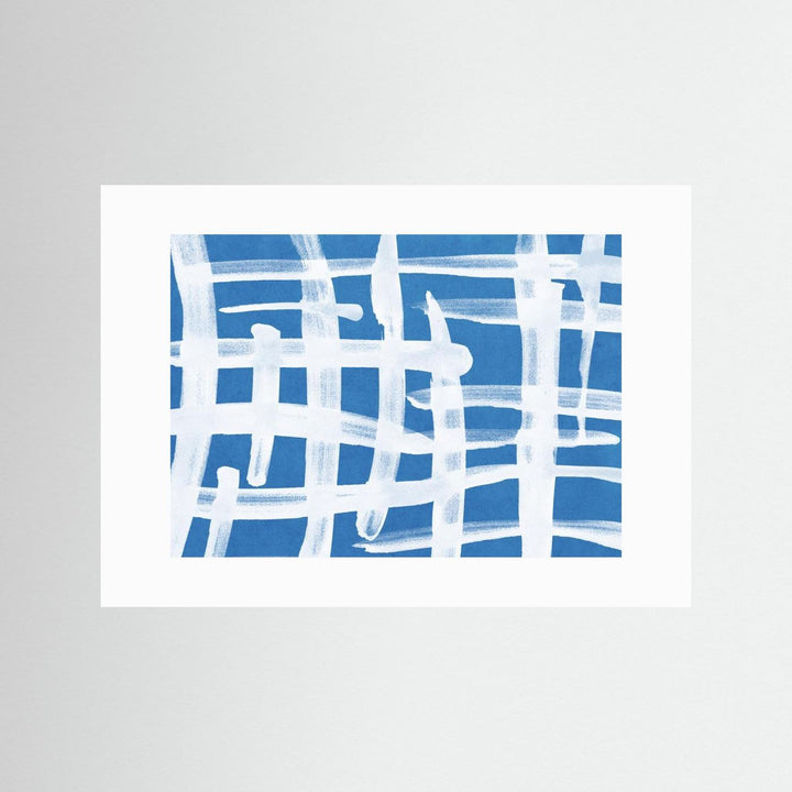 Abstract Lines Blue and White 02 by Amini54
