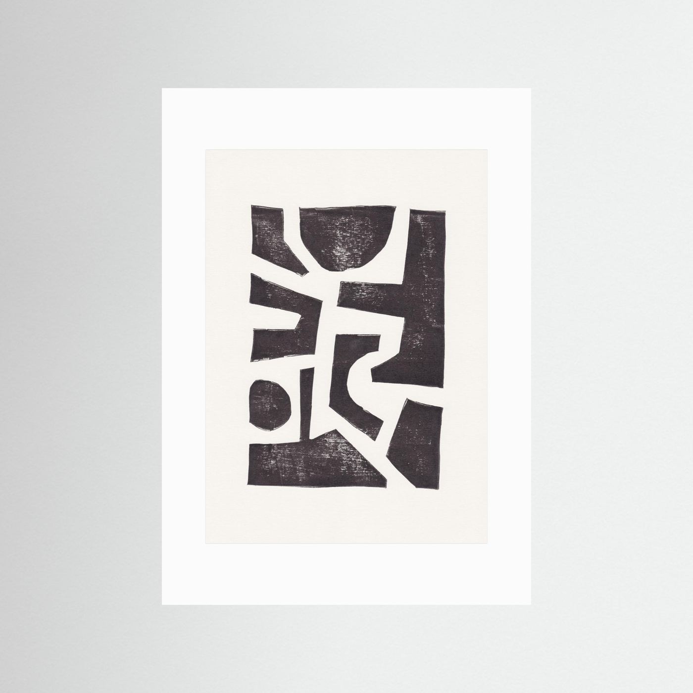Linocut Abstract #5 by Alisa Galitsyna