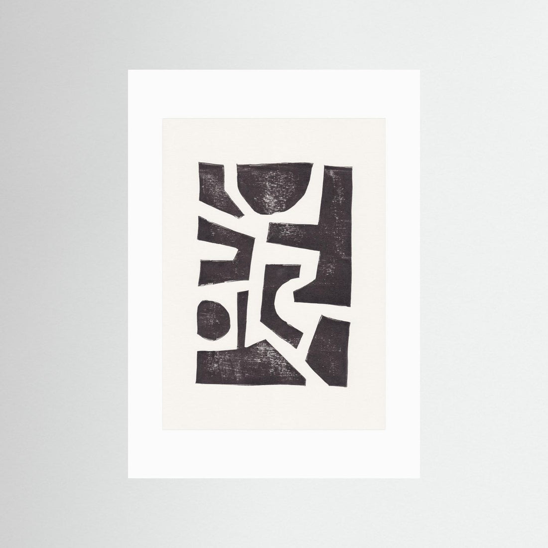 Linocut Abstract #5 by Alisa Galitsyna