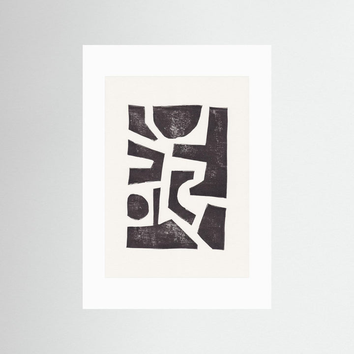 Linocut Abstract #5 by Alisa Galitsyna
