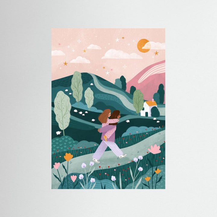 Mummy Daughter Countryside Walk by Bea Müller