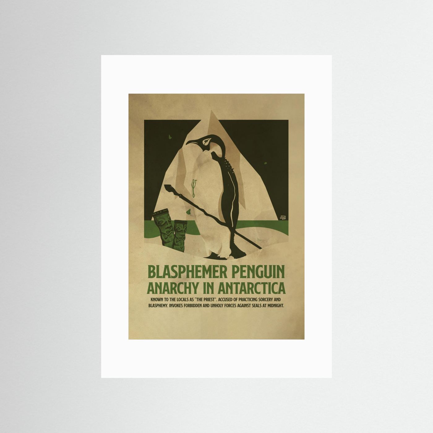 Penquin funny print by Dion Gem