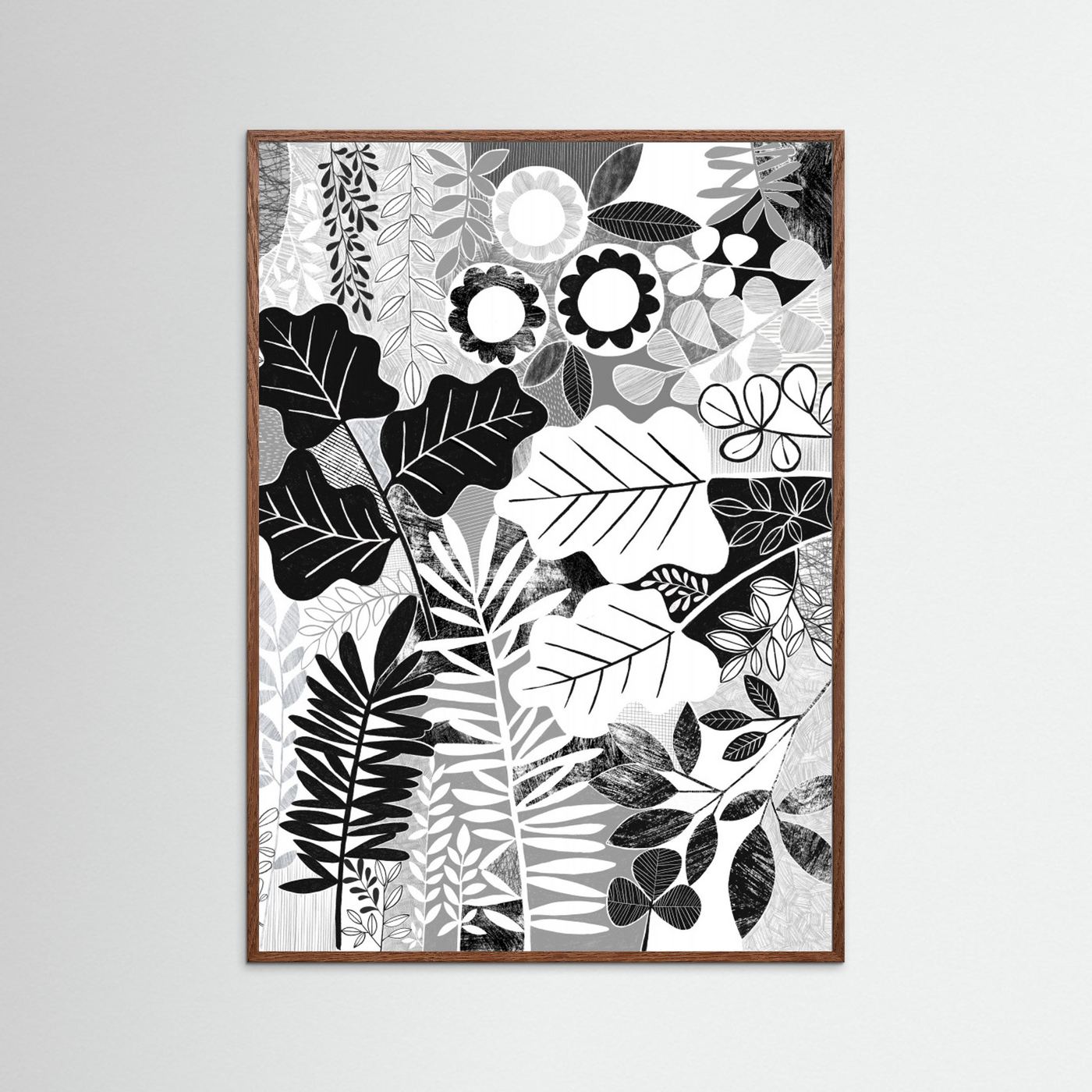 Modern Botanical / Black &amp; White by Susan Black