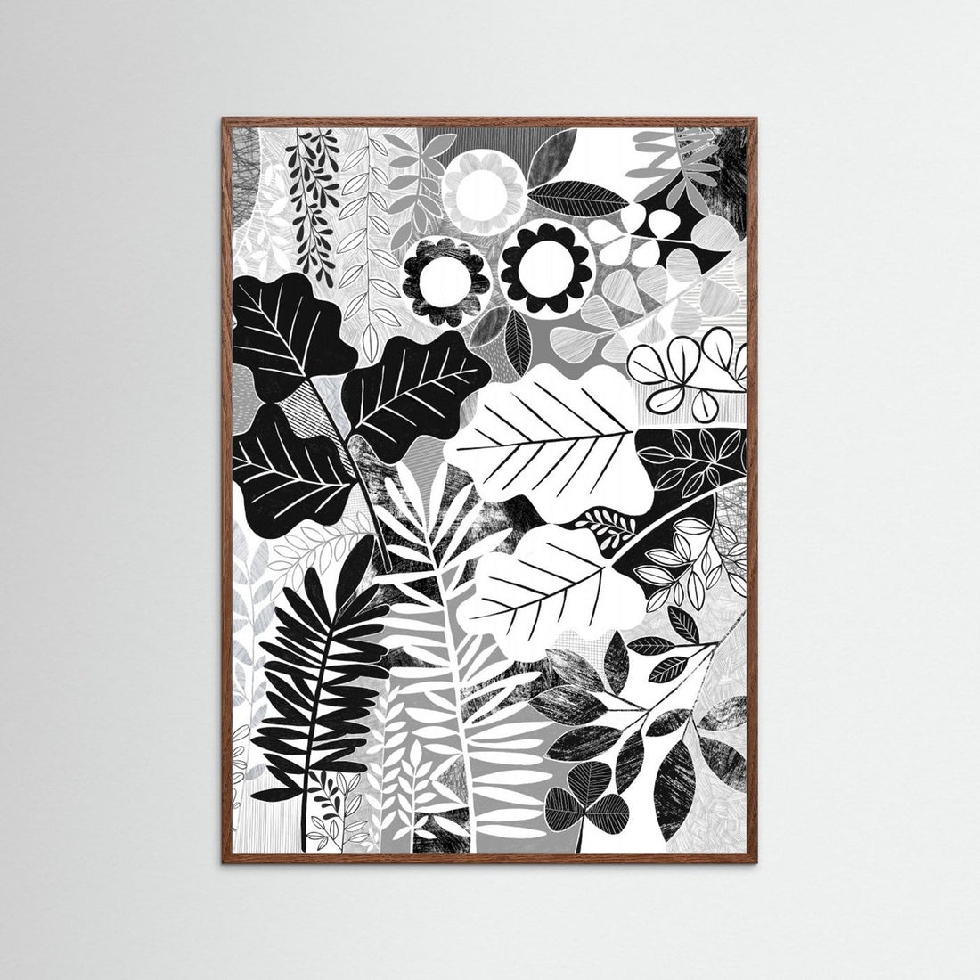 Modern Botanical / Black &amp; White by Susan Black
