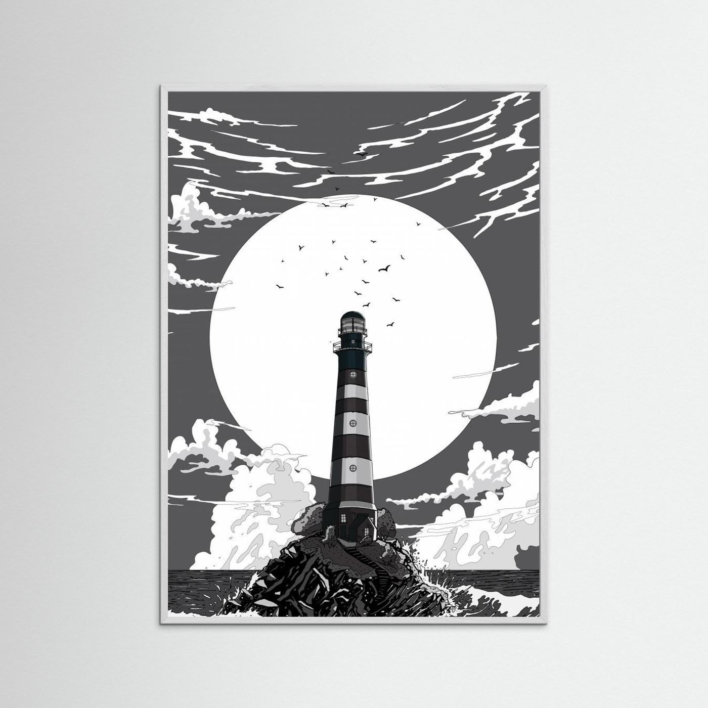 Lighthouse Black and White by Nicholas