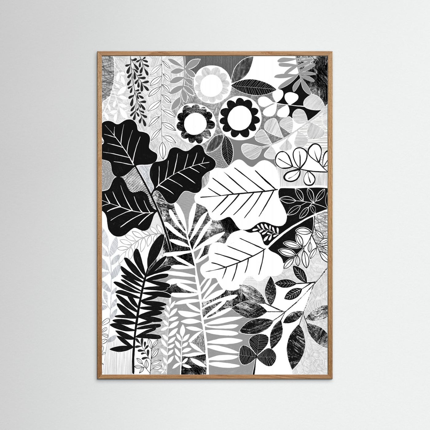 Modern Botanical / Black &amp; White by Susan Black