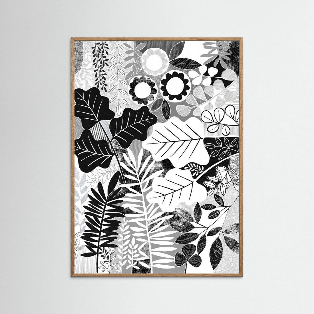 Modern Botanical / Black &amp; White by Susan Black
