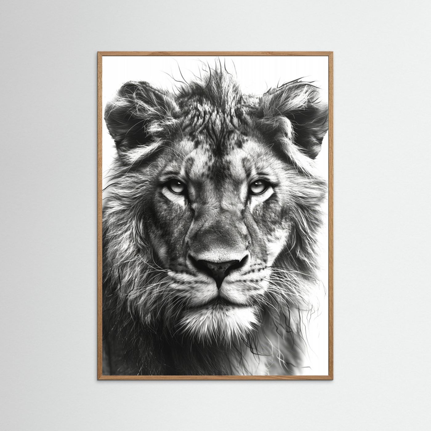 Lion Black and White by Justyna Jaszke