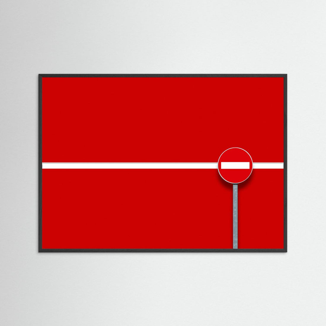 No Entry Red Line by Alfonso Novillo