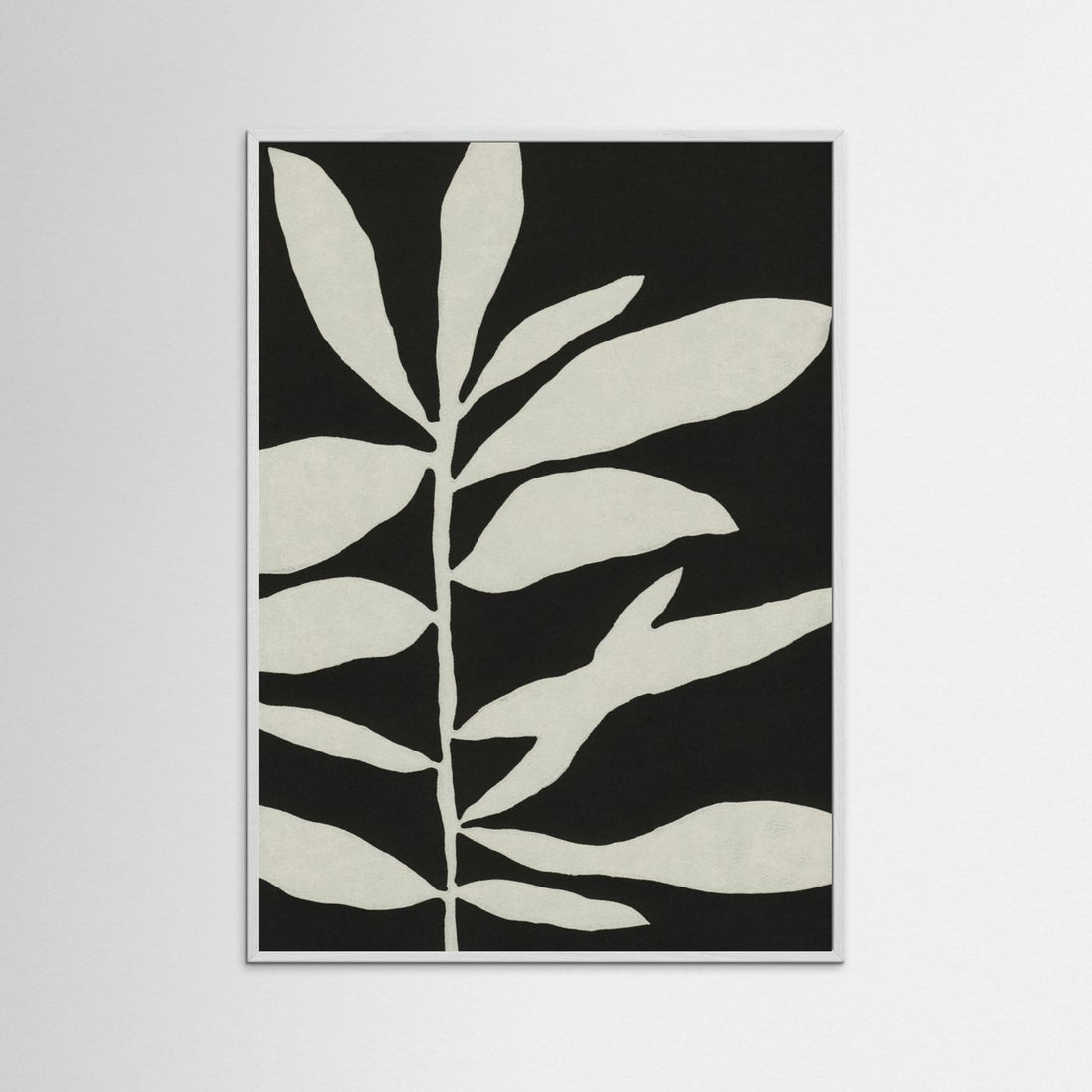 Linocut Branch #3 / White &amp; Black by Alisa Galitsyna