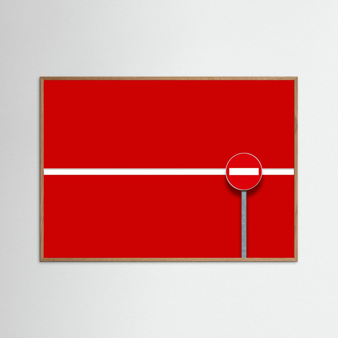 No Entry Red Line by Alfonso Novillo