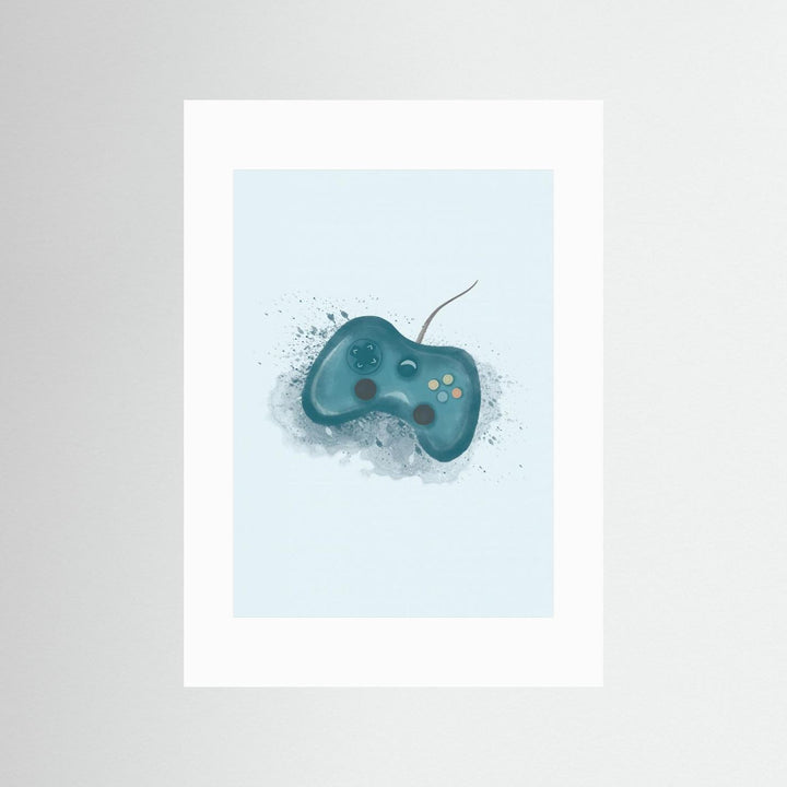 Gamer Splash Blue by Aminah Eleonora