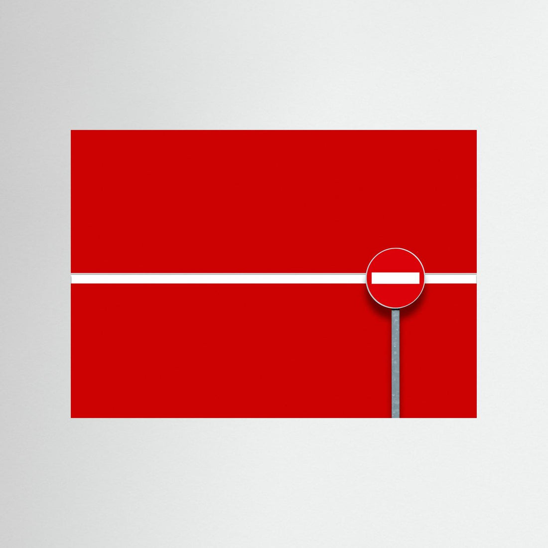 No Entry Red Line by Alfonso Novillo
