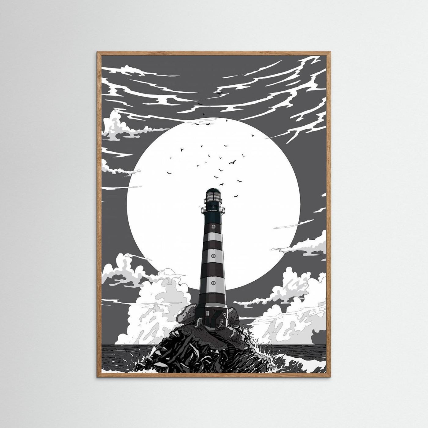 Lighthouse Black and White by Nicholas