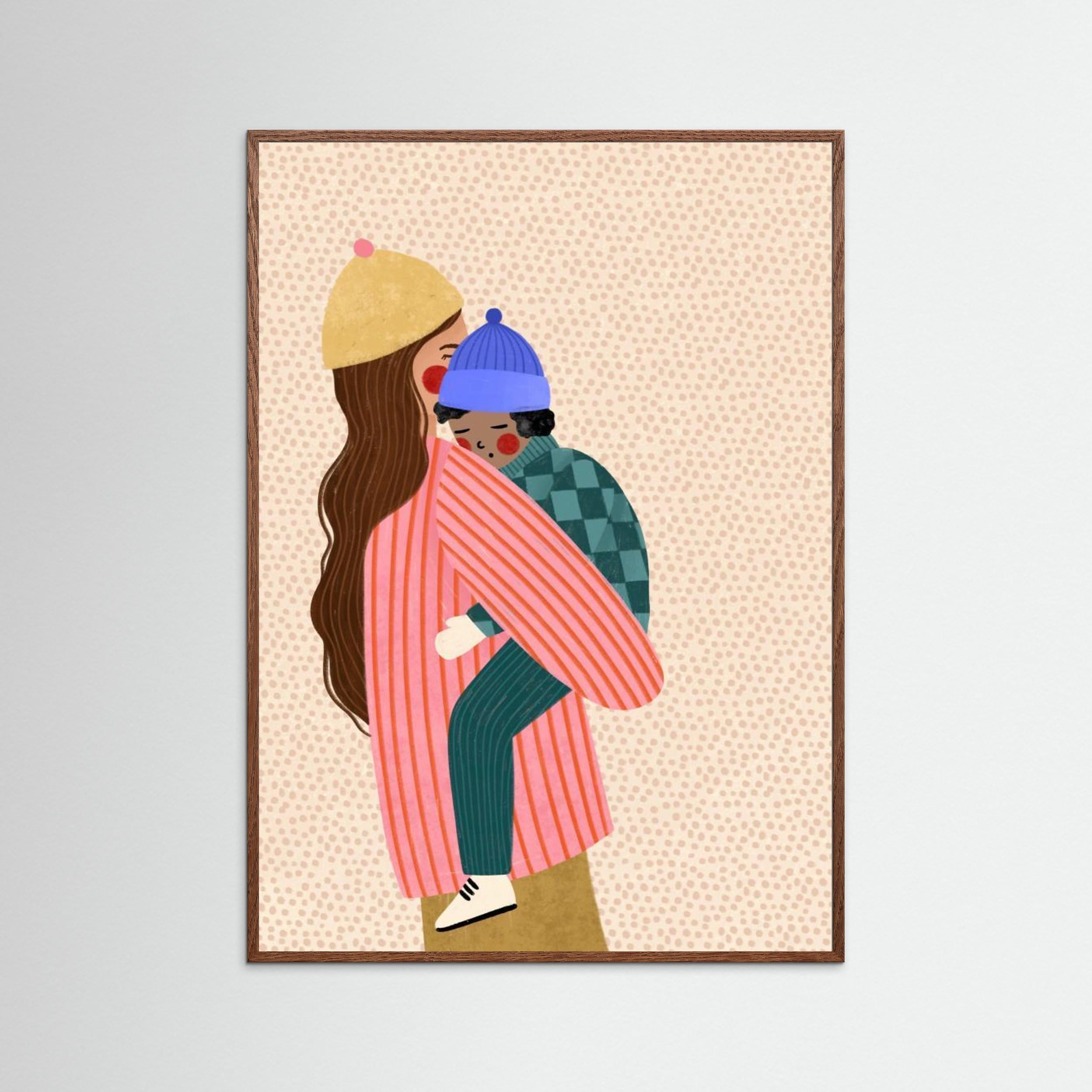 Mum and Boy by Bea Müller - Fine Art Paper Print - dreamtprint.art - 14 x 21 cm / 5 x 8″ (A5)