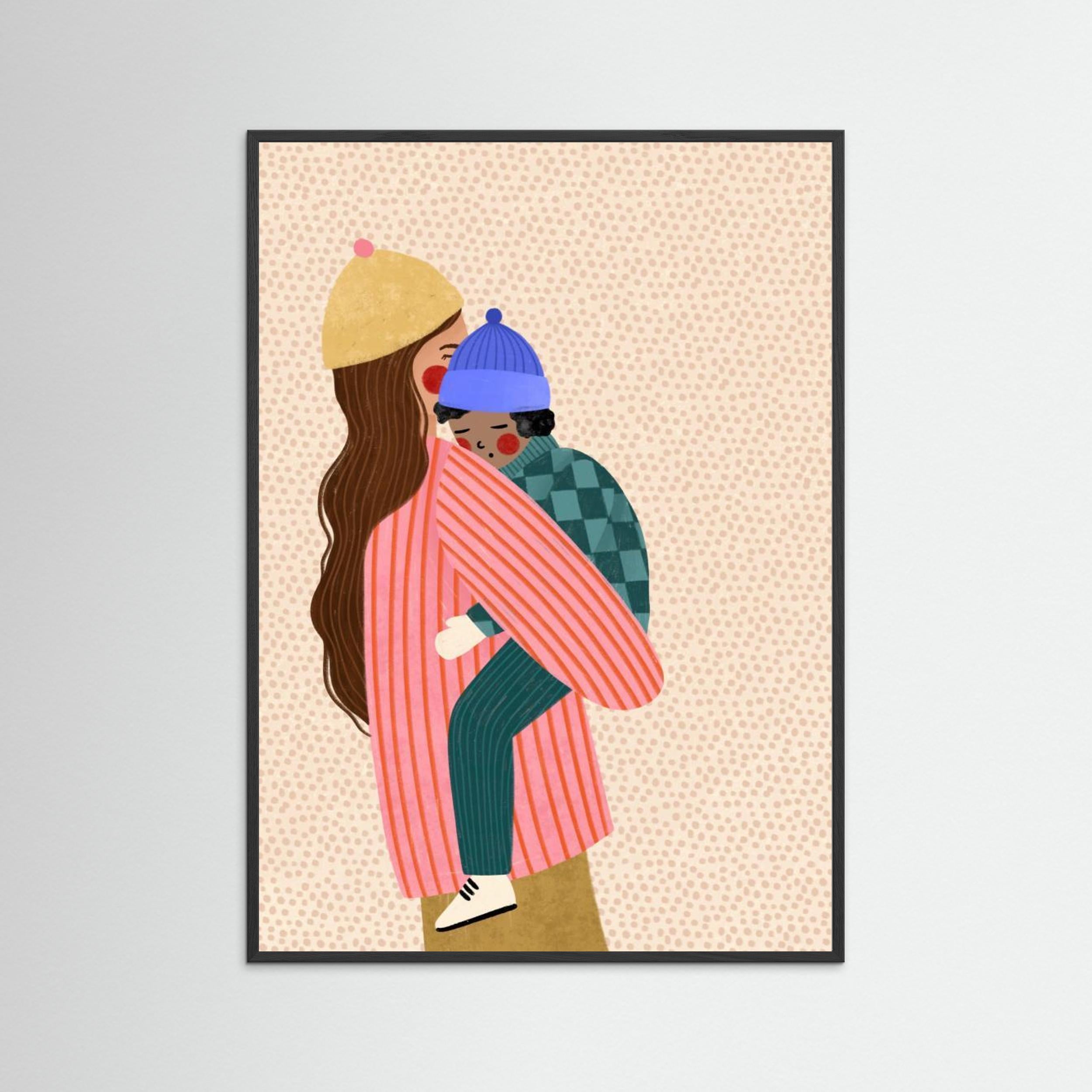 Mum and Boy by Bea Müller - Fine Art Paper Print - dreamtprint.art - 14 x 21 cm / 5 x 8″ (A5)